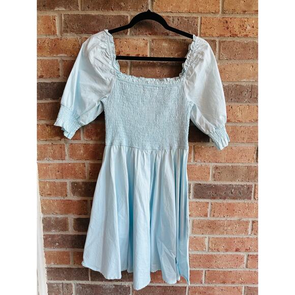 Blue Rain Baby Blue Dress Large - Picture 1 of 3